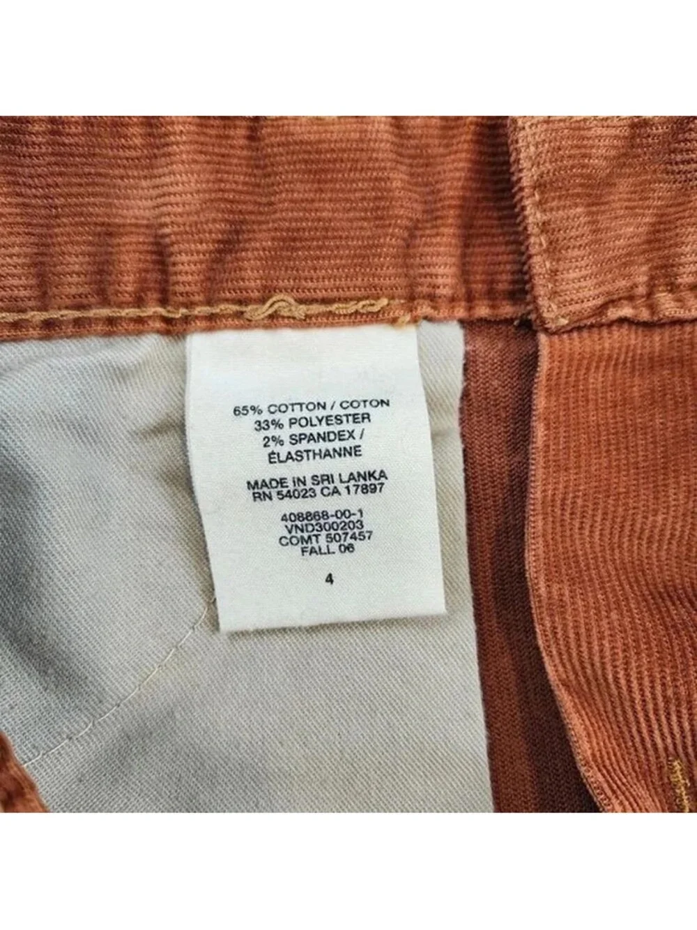 Gap 1969 Vintage Rust Corduroy Mini Skirt - Picture 8 of 9